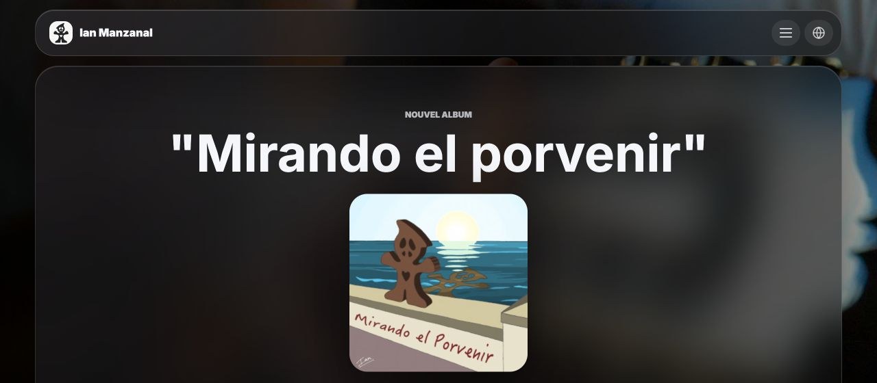 Aperçu du nouveau site Ian Manzanal
